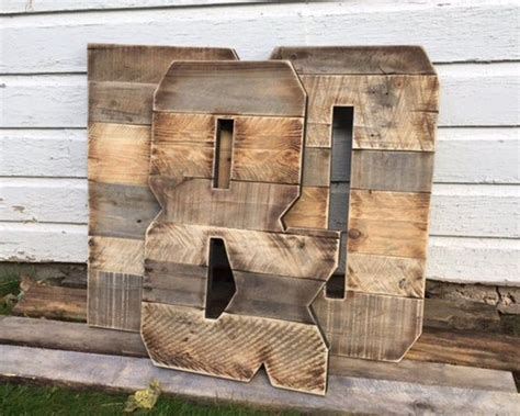 Pallet Letters A To Z 24 Inch 0 To 9 Rustic Letters Etsy