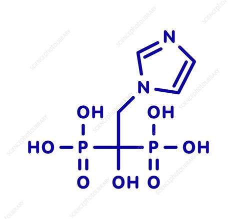 Zoledronic Acid Osteoporosis Drug Molecule Illustration Stock Image