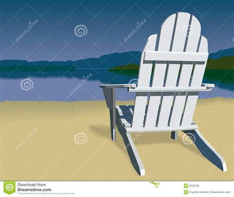 I have always wanted to make my own camping chairs. Adirondack Chair Scene stock vector. Illustration of lake ...