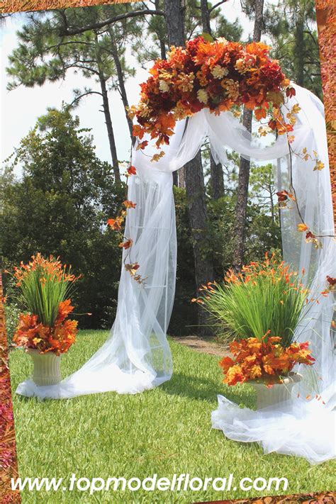 Simple Ways To Decorate Wedding Arch Fall Wedding Arch And Decorating