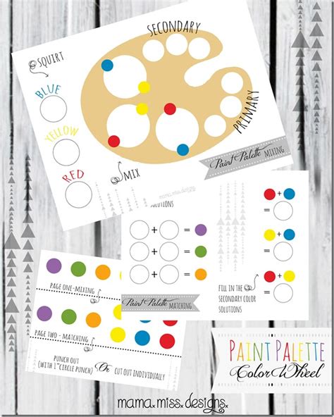 Free Paint Palette Printable For Kids Fab N Free