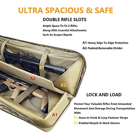 Soft Rifle Case Tactical Double Rifle Pistol Bag Long Gun Case Lockable