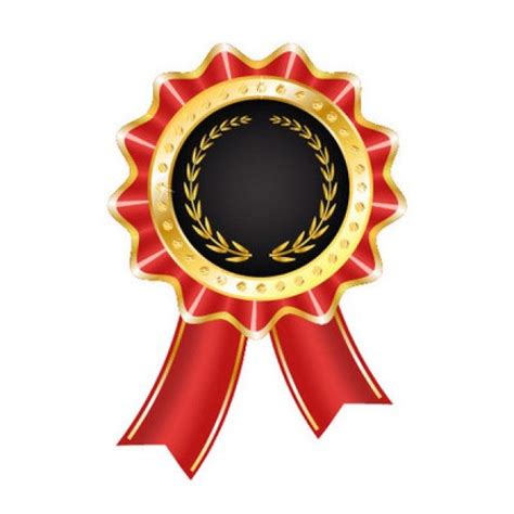 Download Rounded Award Badge With Red Ribbon For Free Award Ribbon