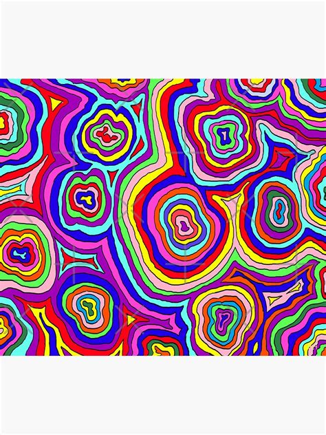 Psychedelic Rainbow Ripple Pattern Digital Painting Sticker By
