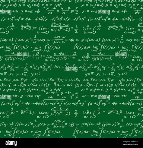 Blackboard Maths Equations Stock Vector Images Alamy