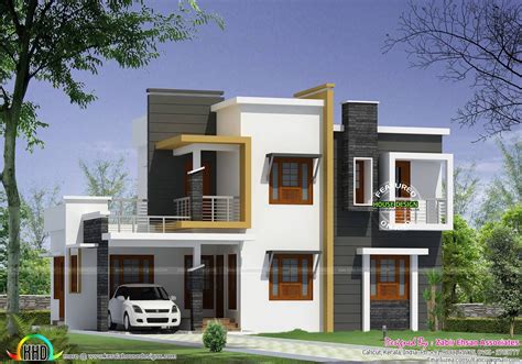 5 Bedroom Modern Minimalist House Kerala Home Design And Floor Plans