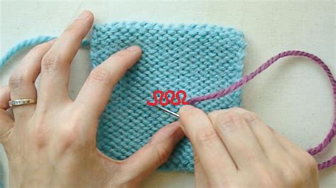 For the least visible results, weave yarn tails into the same color yarn. Weaving In Ends on Hand Knits | Knitting techniques ...