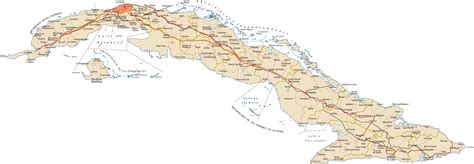 Mapa De Carreteras En Cuba