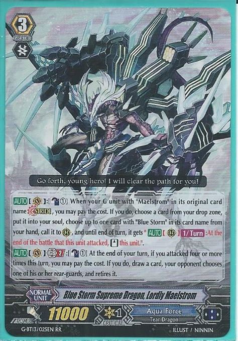 G Bt13025 Blue Storm Supreme Dragon Lordly Maelstrom Double Rare