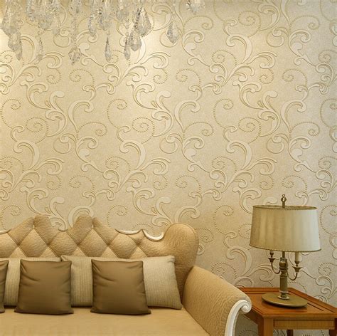 Free Shipping European Style 3d Relief Embossing Wallpaper Wallpapers