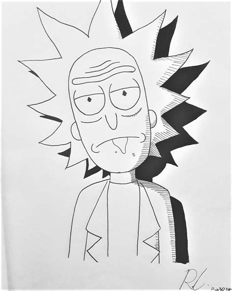 Dibujo Para Calcar😛 In 2020 Rick And Morty Drawing Rick And Morty