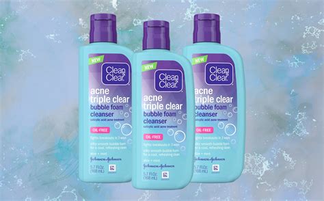Most respond by using extreme and unnecessary skin treatments or by layering on makeup to hide breakouts, however that can just make things worse. Clean & Clear Acne Triple Clear Bubble Foam Cleanser ...