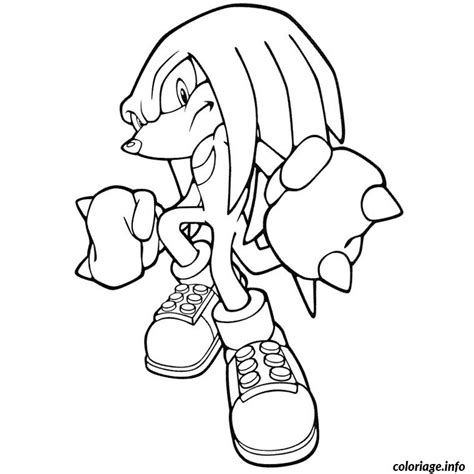 Coloriage Sonic Et Knuckles JeColorie