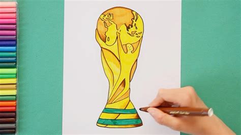 Fifa World Cup Trophy Drawing Very Easley Youtube Gambaran
