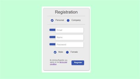 How To Create Login And Registration Form In Html And Css Web Design