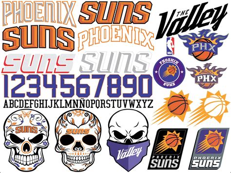 PHOENIX SUNS SVG svg nba basketball bundle clipart stencil | Etsy