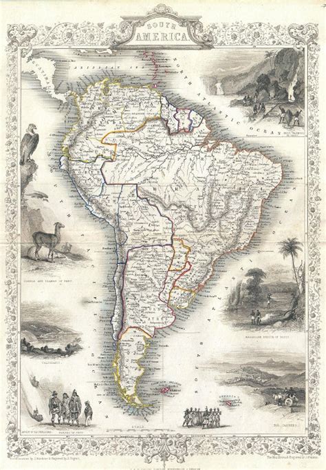 An Old Map Of South America