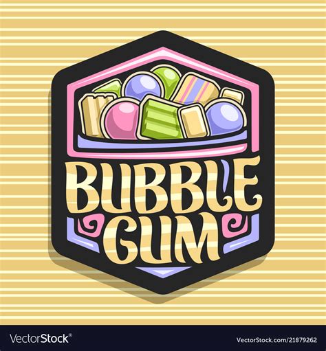 Logo For Bubble Gum Royalty Free Vector Image Vectorstock