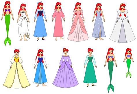 All Of Ariels Disney Outfits Ariel Pinterest Ariel Mermaid And Disney Pixar