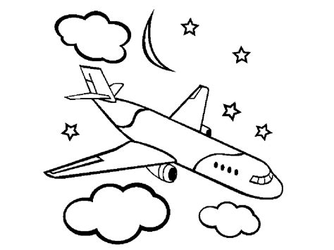 Free Airplane Coloring Pages Inside
