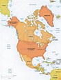 Vector Map of North America Continent | One Stop Map