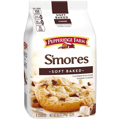 Pepperidge Farm Soft Baked Smores Cookies 86 Oz Bag