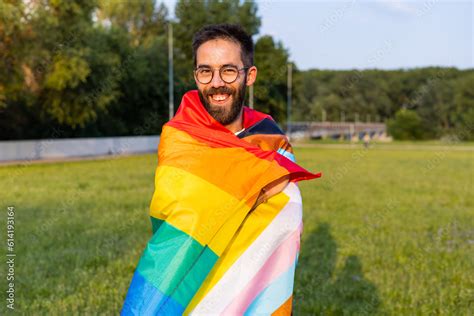 Pride Day Celebration Event Portrait Of A Cheerful Gay Man Celebrating
