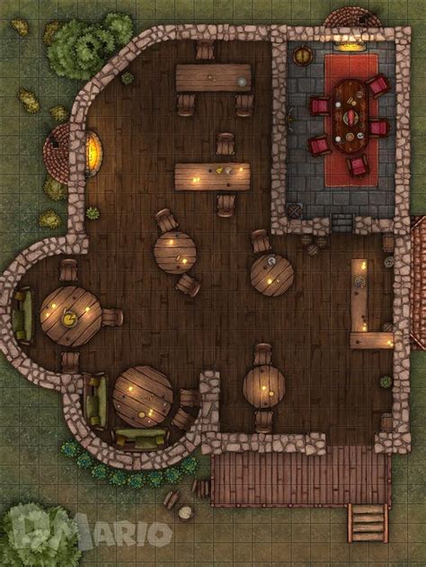 Tavern Battlemap For Dnd