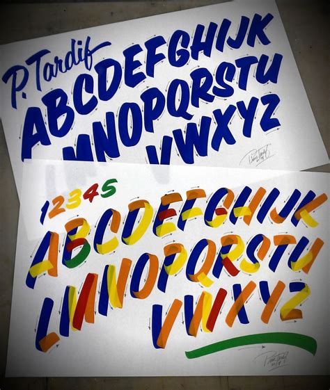 Pierre Tardif Casual Alphabet Sign Painting Lettering Lettering