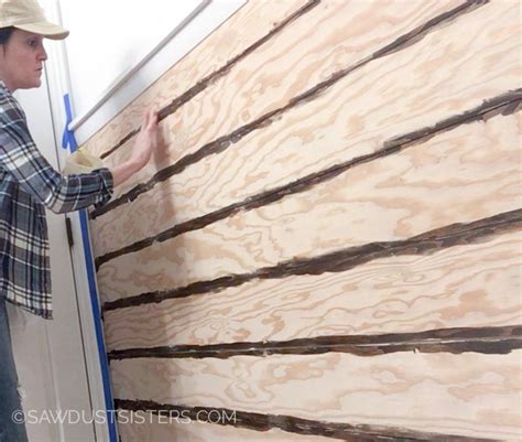 How To Get The Look Of Shiplap Using Plywood Video Tutorial Shiplap Wall Diy Diy Shiplap
