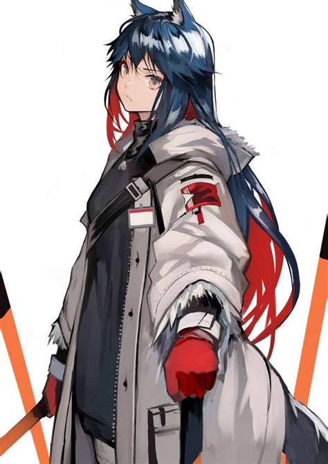 An Anime Character With Blue Hair And Red Eyes