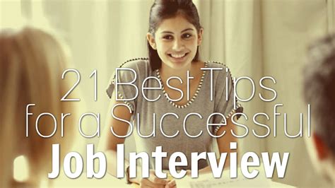 21 Best Tips For A Successful Job Interview Infographic Jobcluster