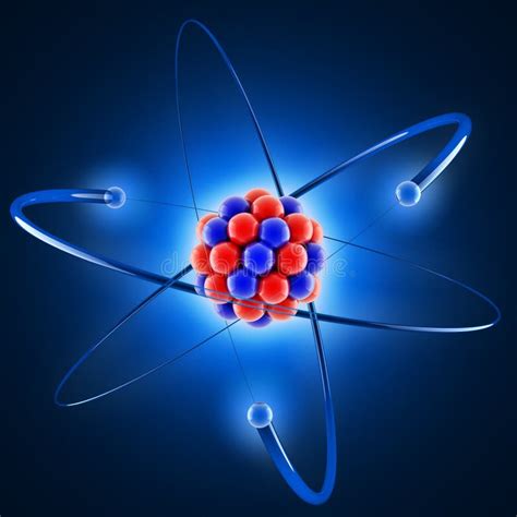 Atomstruktur För 3d Illustration Atom är Den Minsta Halt Av