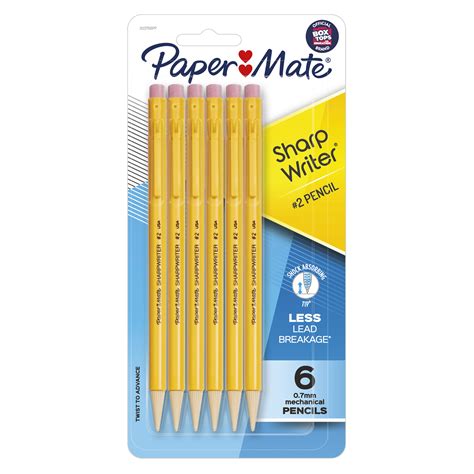 Paper Mate Sharpwriter Mechanical Pencils 07mm Hb 2 Yellow 6