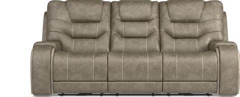 River Landing Gray Dual Power Reclining Sofa Rooms To Go