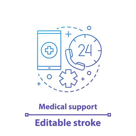 Medical Support Concept Icon Medicine And Healthcare Idea Thin Line