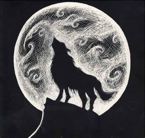 Wolf Howling At The Moon By Caylalydon On Deviantart Lobos A Lapiz
