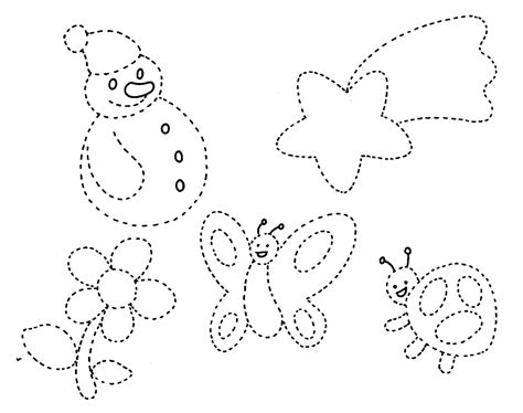 Dibujos Infantiles Para Puntear Trazar Y Dibujar Hojas De Ejercicios