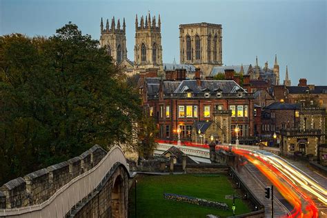 The Beautiful City Of York In England At Blue Hour Photograph By