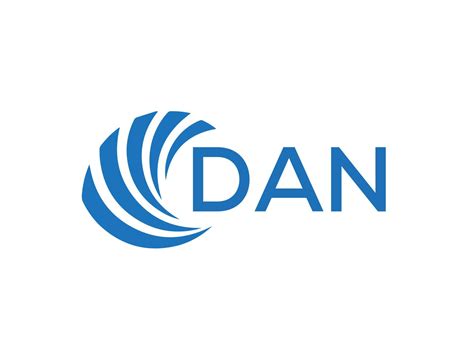 Dan Letter Logo Design On White Background Dan Creative Circle Letter
