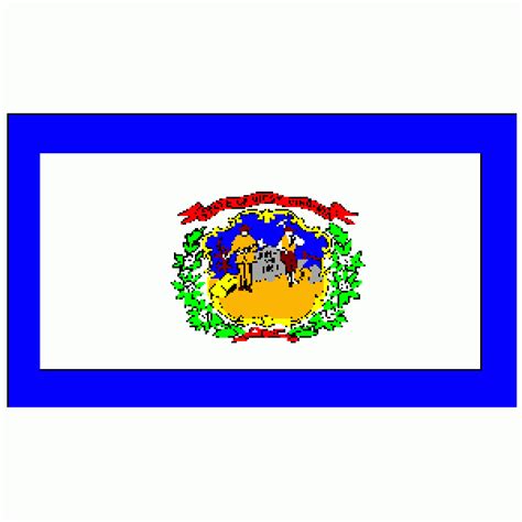 State Of West Virginia Flag 12 X 18 Inch On Stick