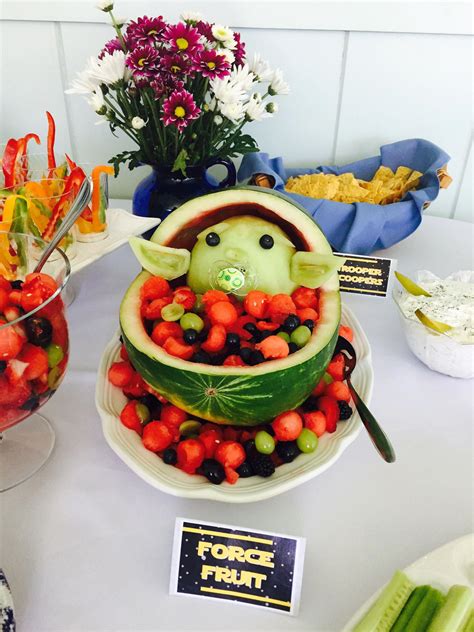 Baby Yoda Fruit Bowl For A Star Wars Baby Shower Babyshowerideas