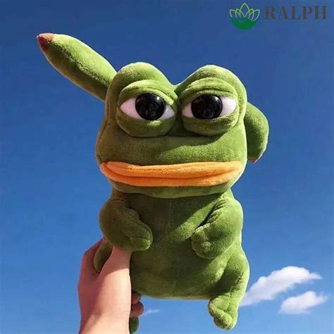 Ralph Sad Frog Pepe 23cm Cosplay Frog Pepe Plush Kawaii Animal Frogs