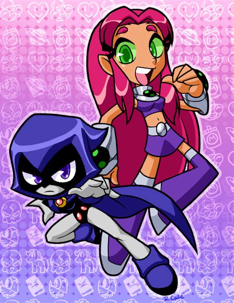 Raven And StarFire GO By Rongs On DeviantArt