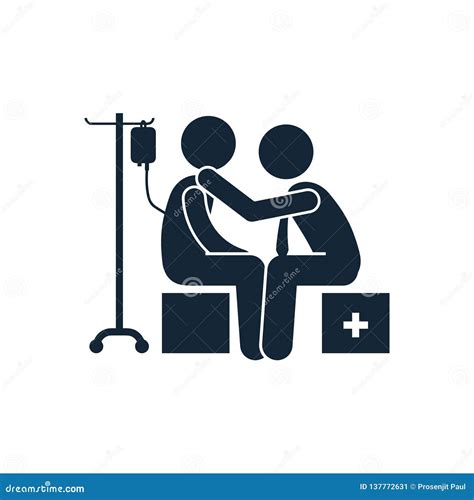 Checking Doctor Patient Icon Stock Vector Illustration Of Hospital