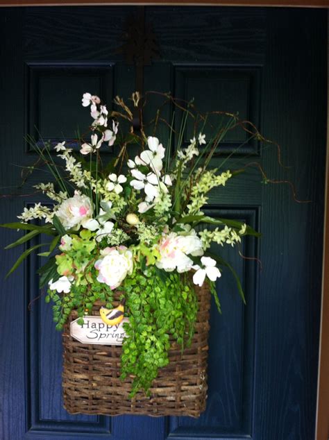 Front Door Spring Basket Wreathswelcome To My Home
