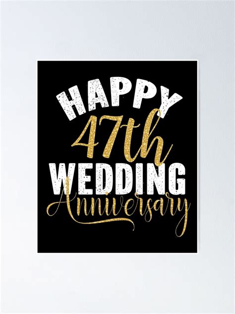 Happy 47th Wedding Anniversary Matching T For Couples Design