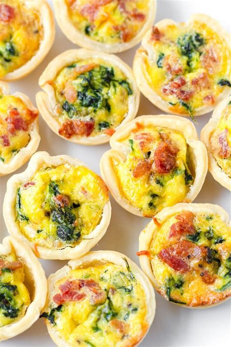 Mini Spinach Quiches These Cute Spinach Quiche Bites Are Made With