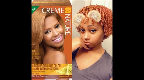 How To Color Your Natural Hair Honey Blondeblonde Creme Of Nature