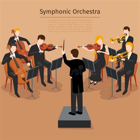 Symphonic Orchestra Vector Illustration Stock Vector Illustration Of